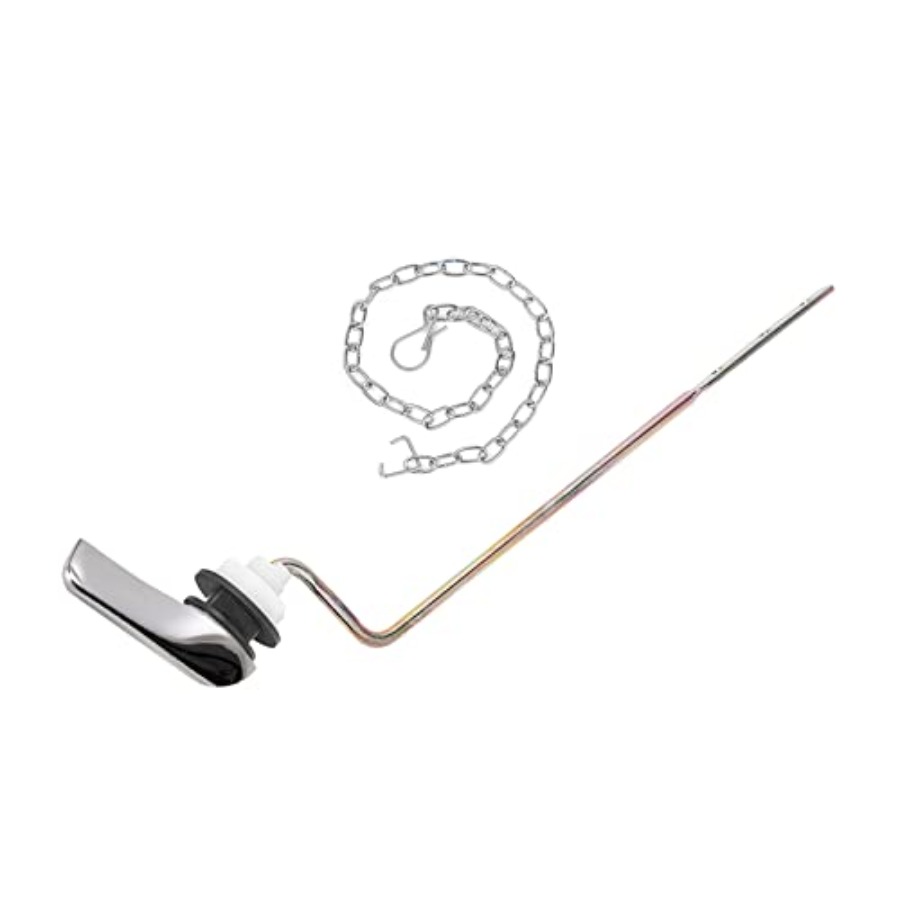 Gasket Mount Kit - ชุดเปลี่ยนด้ามจับโถสุขภัณฑ์, คันโยกแบบติดด้านข้างพร้อมซีลและน็อต, พร้อมโซ่ฟลาปเปอร์สแตนเลส, ยูนิ