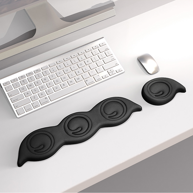 Gaming Keyboard And Mouse Set - ชุดแป้นพิมพ์คอมพิวเตอร์และที่วางข้อมือเมาส์ ที่วางข้อมือเมาส์ตามหลักสรีรศาสตร์ ช่วยลดความเมื่อยล้าของมือ เหมาะสำหรับงานสำนักงานและการเล่นเกม