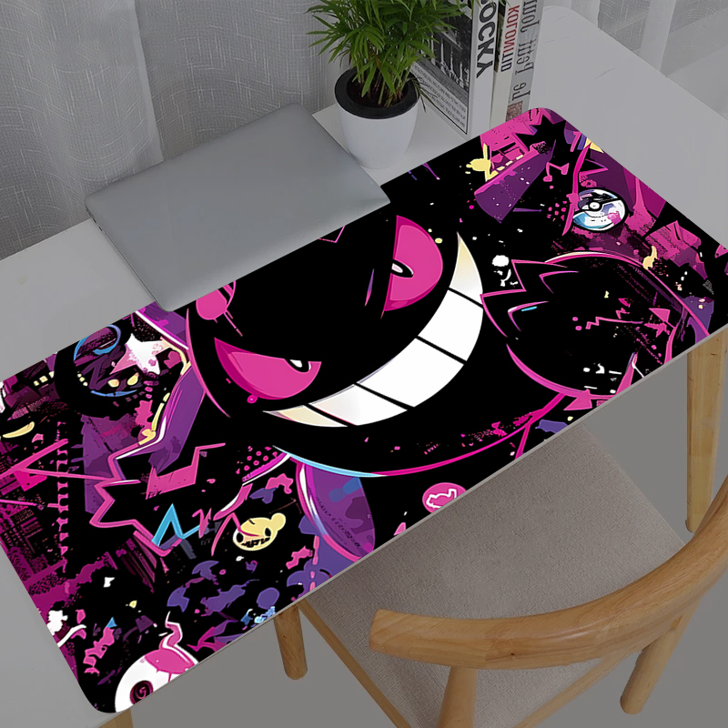 Gaming Keyboard En Mouse - แผ่นรองเมาส์สำหรับเล่นเกมขนาดใหญ่ Dywan Gamer Pokemon Pikachu Gengar