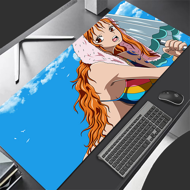 Gaming Keyboard Tactile - แผ่นรองเมาส์ลายวันพีซ ทนทาน อุปกรณ์เสริมสำหรับเล่นเกม อนิเมะ แผ่นรองโต๊ะคอมพิวเตอร์ขนาดใหญ่ XXL