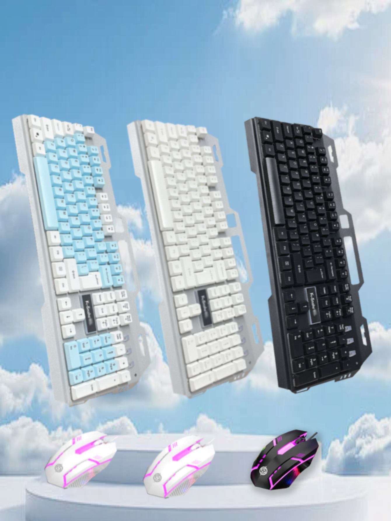 Gaming Keyboard Not Working - ชุดคีย์บอร์ดและเมาส์แบบมีสาย KM-520 เหมาะสำหรับงานสำนักงานธุรกิจ/เล่นเกม รองรับหลายระบบ