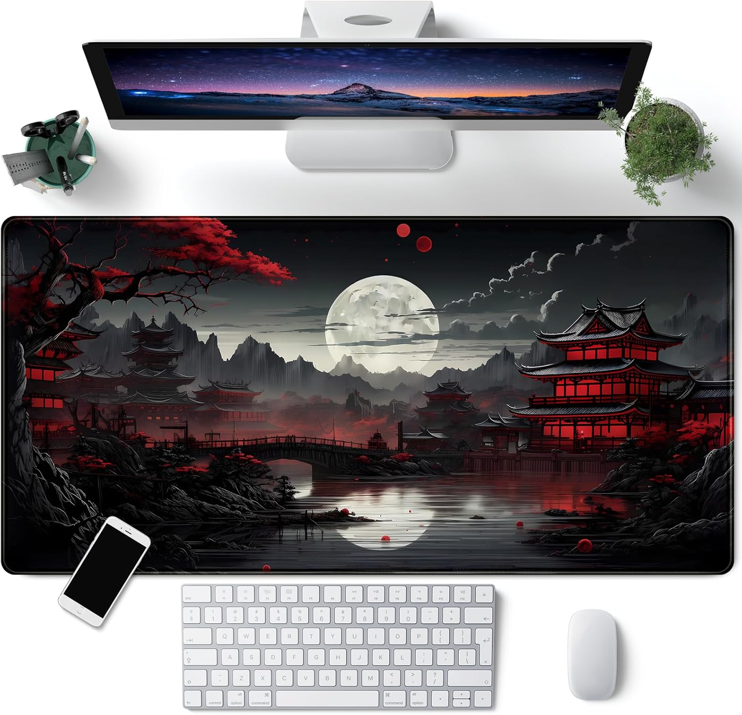 ญี่ปุ่นโต๊ะRiverside Full Moon - Gaming Keyboard Mouse บทวิจารณ์และราคา