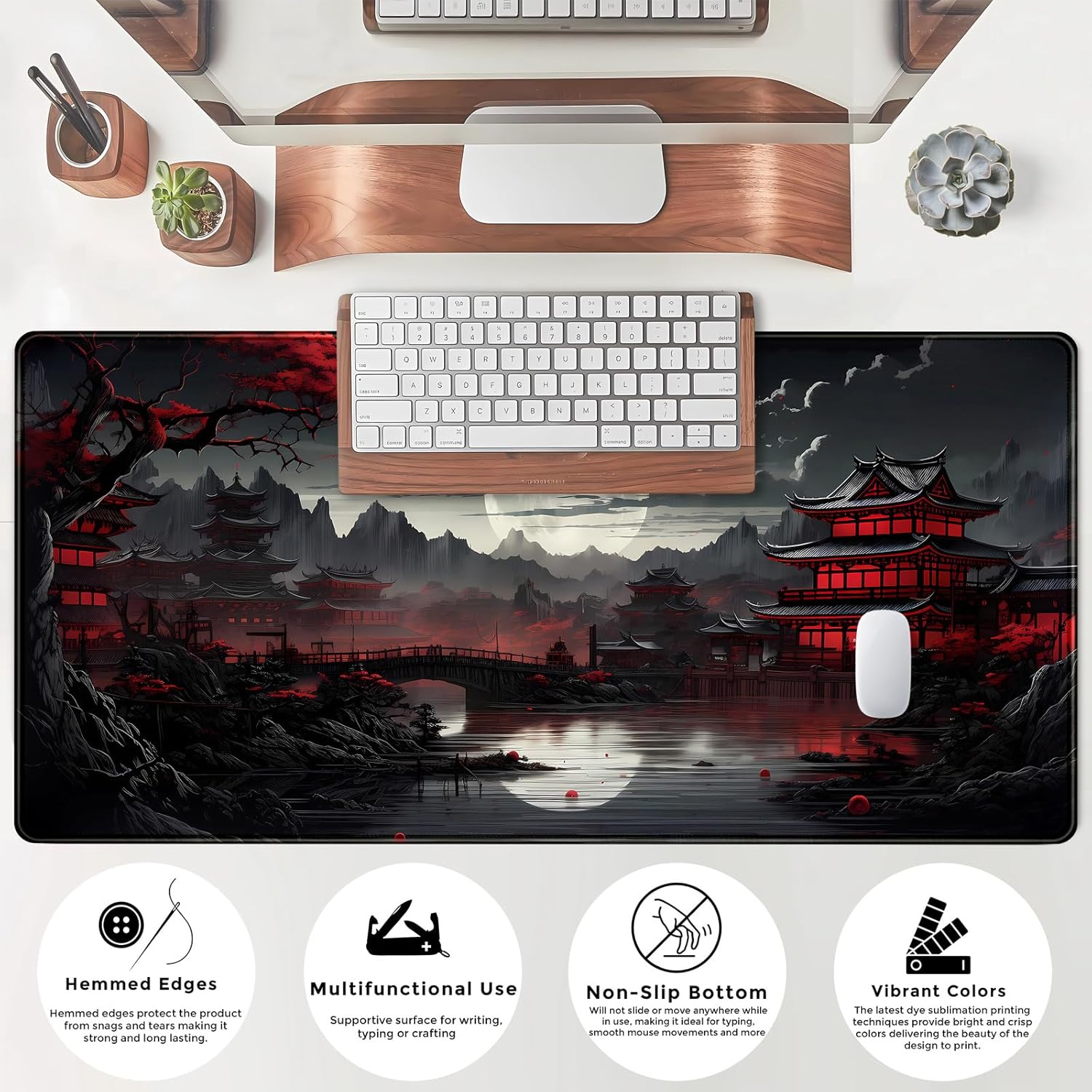 ญี่ปุ่นโต๊ะRiverside Full Moon - Gaming Keyboard Mouse บทวิจารณ์และราคา