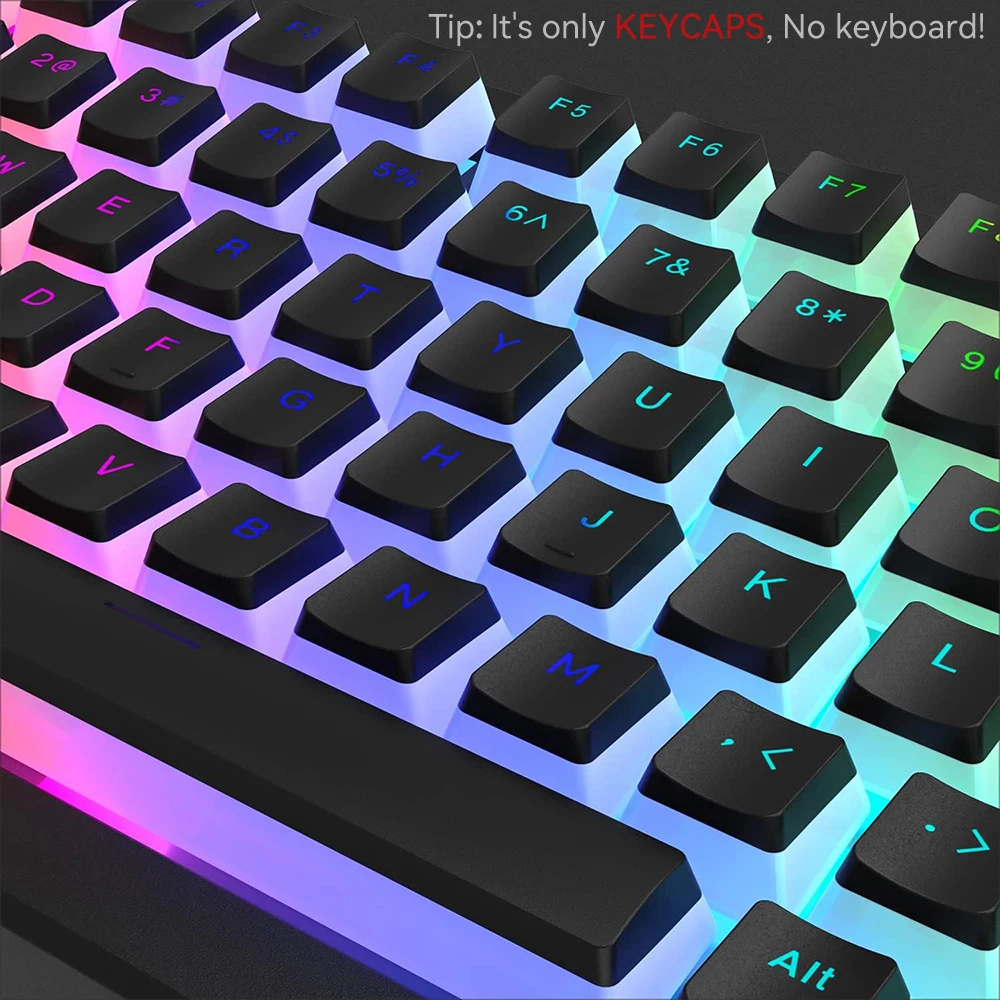 ใหม่พุดดิ้ง PBT Keycaps 129 คี - Gaming Keyboard And Mouse Set บทวิจารณ์และราคา