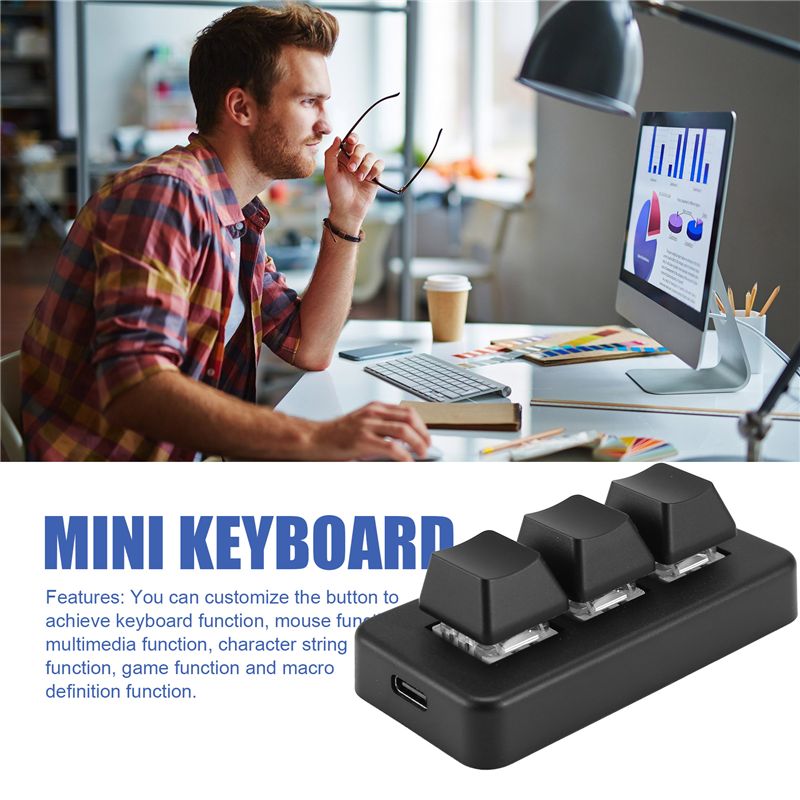 MK321 โปรแกรมมาโครได้ คีย์บอร์ - Gaming Keyboard Mini บทวิจารณ์และราคา