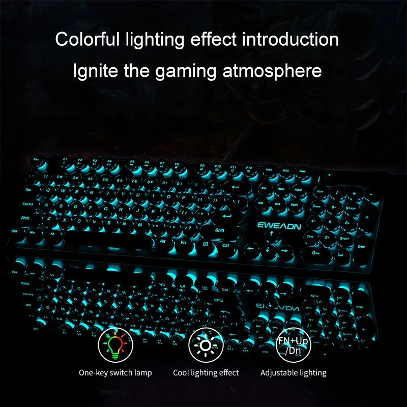 ชุดคีย์บอร์ดและเมาส์สไตล์เรโทร - Gaming Keyboard And Mouse Set บทวิจารณ์และราคา