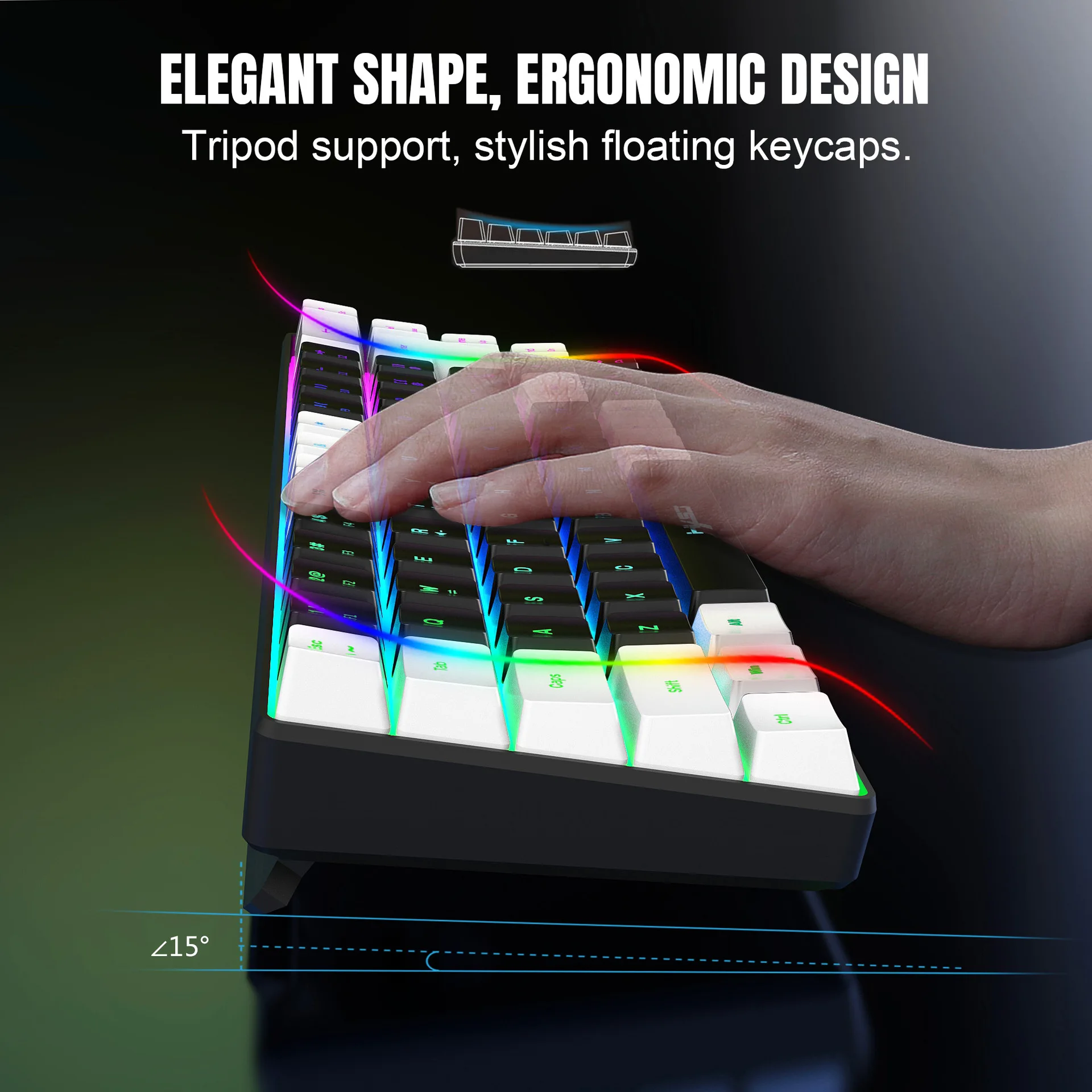 ชุดคีย์บอร์ดและเมาส์พร้อมไฟแบ็ - Gaming Keyboard Mini บทวิจารณ์และราคา