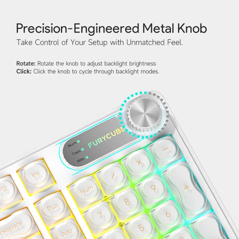 FURYCUBE IP98 คีย์บอร์ดแบบมีสา - Gaming Keyboard Ip98 บทวิจารณ์และราคา