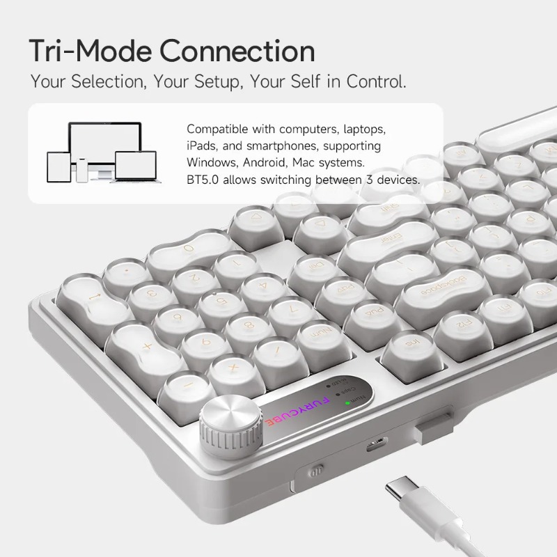 FURYCUBE IP98 คีย์บอร์ดแบบมีสา - Gaming Keyboard Ip98 บทวิจารณ์และราคา
